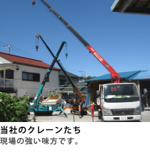 当社のクレーンたち